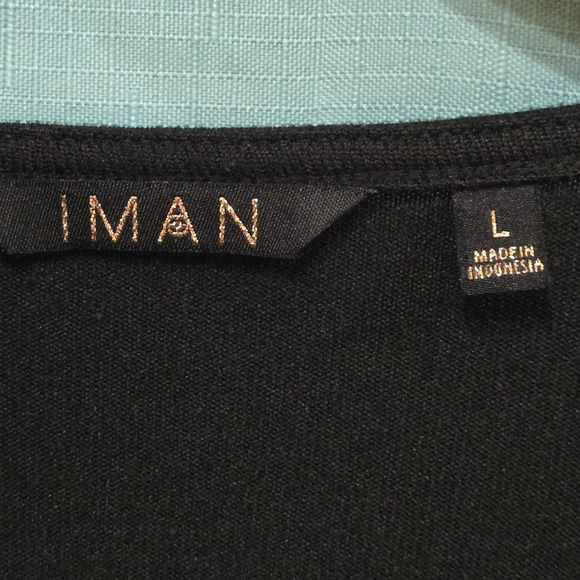 Iman L Women's Tunic Black/White/Gray Knit Sweater EUC - Picture 4 of 6